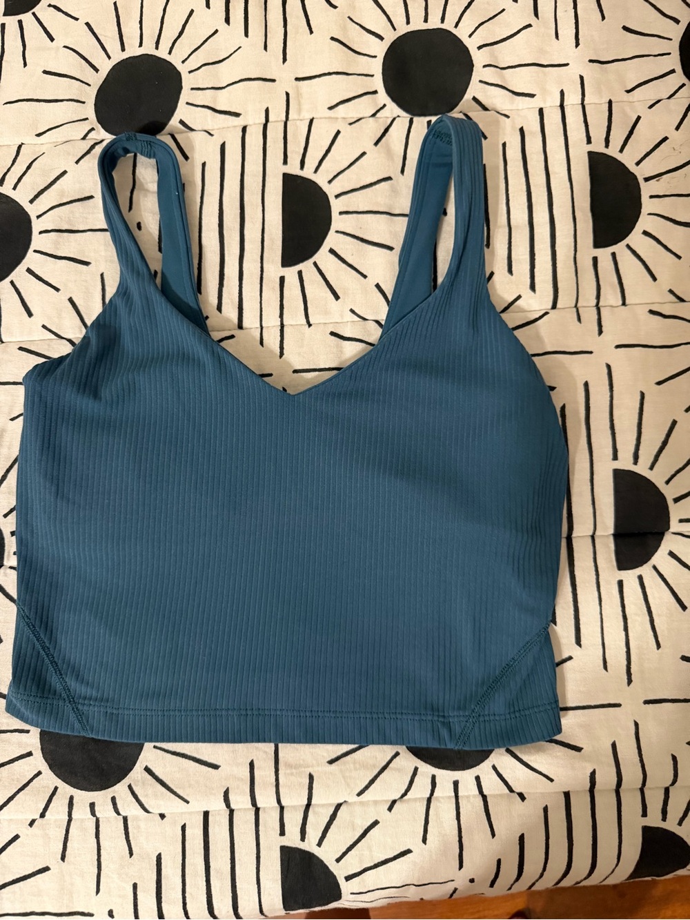 Women’s align Ribbed crop tank Top in Teal